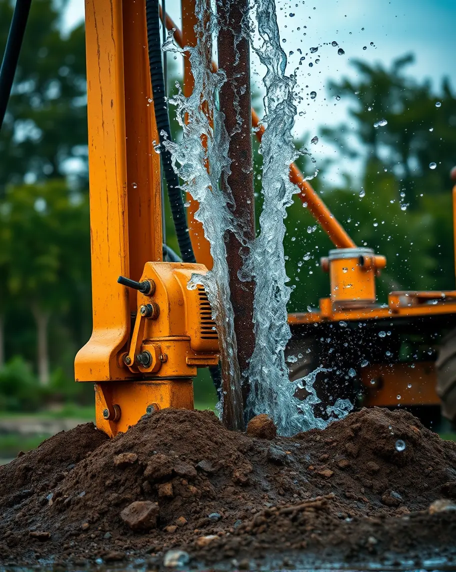 Máquina de perforación de pozos de agua